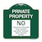 Signmission Private Property Private Property No Tractor Trailers Tow Trucks Delivery Trucks Semi, GW-1818-23247 A-DES-GW-1818-23247 - alternate 1